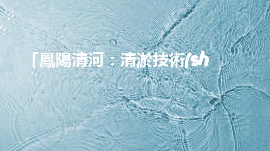 「鳳陽清河：清淤技術(shù)專家從河道清理起，還原美麗水域」